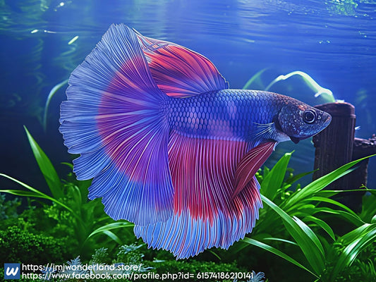 1x Live Lavander Butterfly Halfmoon Male Betta - FAST SHIPPING (WYSIWYG) C201