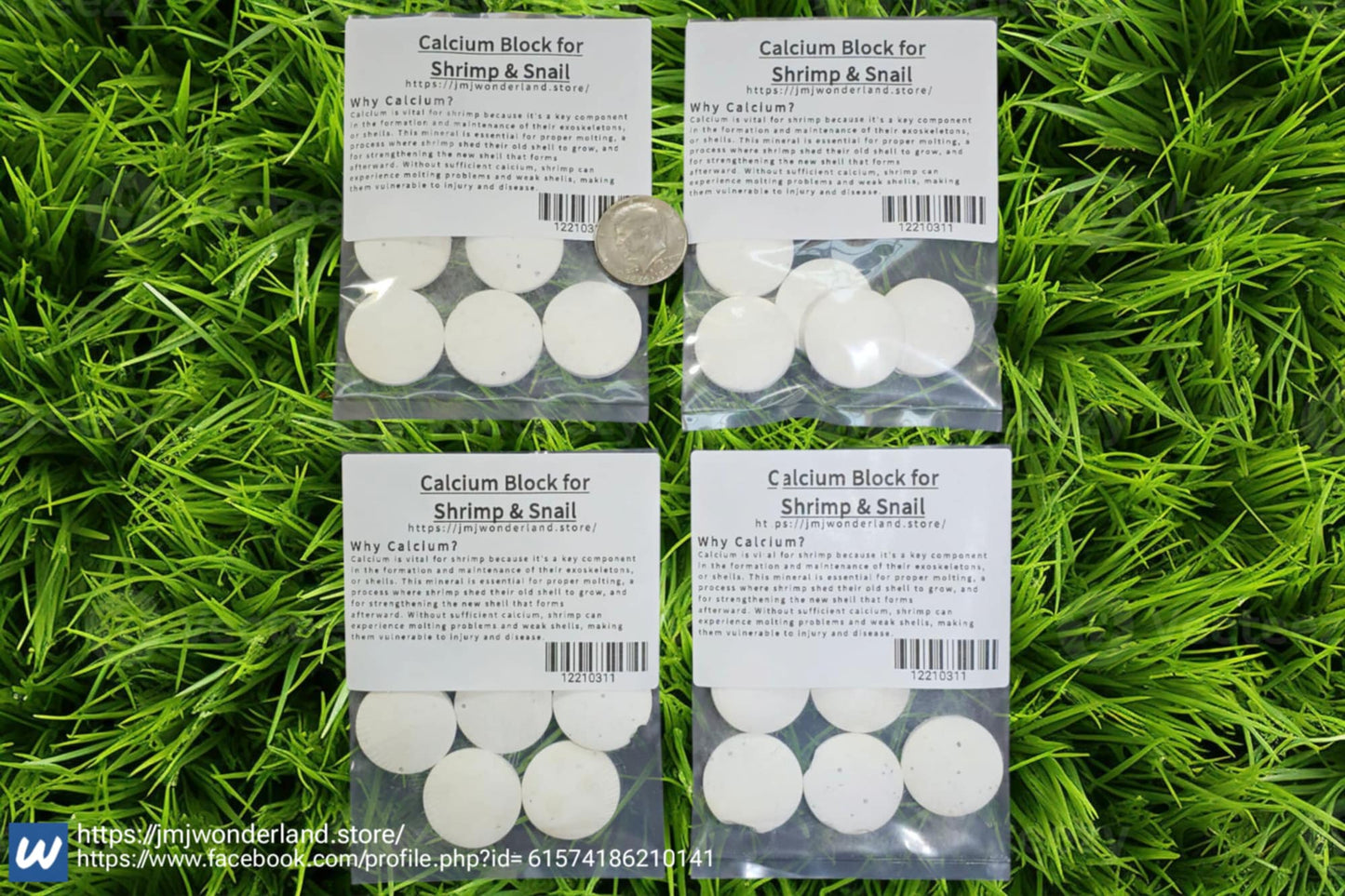 5x Calcium Block Great for Shrimp - Crawfish - Snail and Turtle